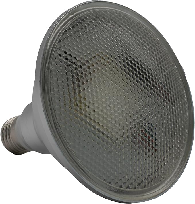 Jaspertronics™ PAR38 30W Color Changing LED Floodlight Smart Light Bulb with Voice Control or IR Remote Control. E27 Base Perfect for Lawn, Landscape, and Parties!