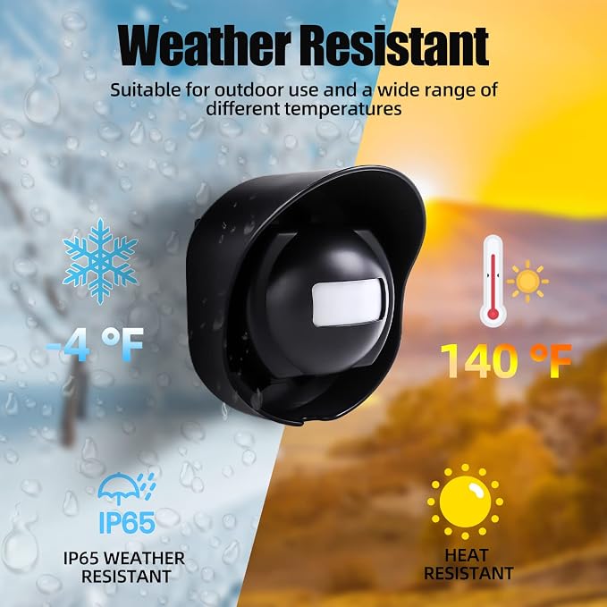 Wireless Driveway Alarm, 328ft Long Range Weatherproof Motion Sensor Alert