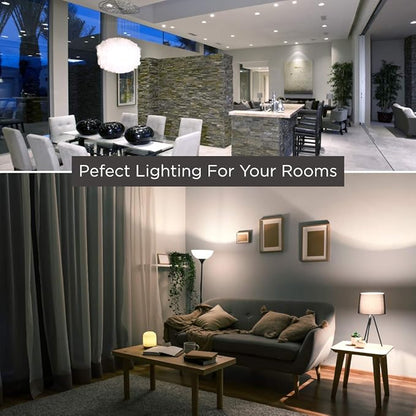 GoodBulb 12-Watt LED BR30 Light Bulbs (60 Watt Equivalent) E26 Base | Daylight White Color 5000K | EcoSmart | 800 Lumens | Pack of 6 Bulbs