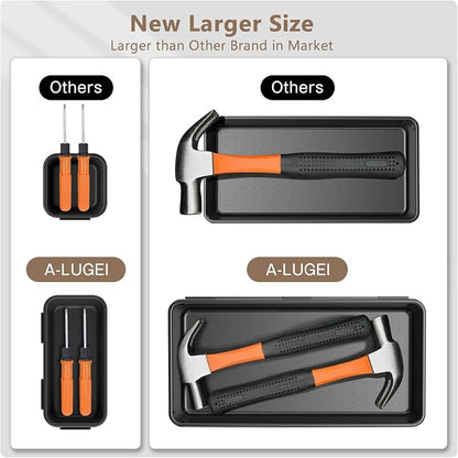 A-LuGei 【More Larger Size】 【69 PCS-5 Size】 Tool Box Organizer Tray Divider Set【Black】 Desk Drawer Organizer Bin, Garage Organization and Storage Toolbox for Rolling Tool Chest Cart Cabinet WorkBench