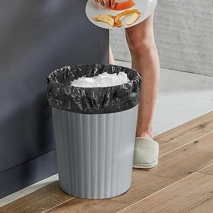 Versatile 2 Gallon Plastic Trash Can - The Compact Bin for Bathroom, Kitchen, or Home Office - Grey