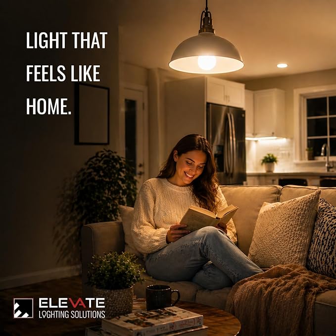Elevate LED A19 Light Bulb, 9W (60W Equivalent), 3000K Warm White, E26 Base, Energy-Efficient Replacement for Lamps, Ceiling Fixtures, Residential & Commercial Use