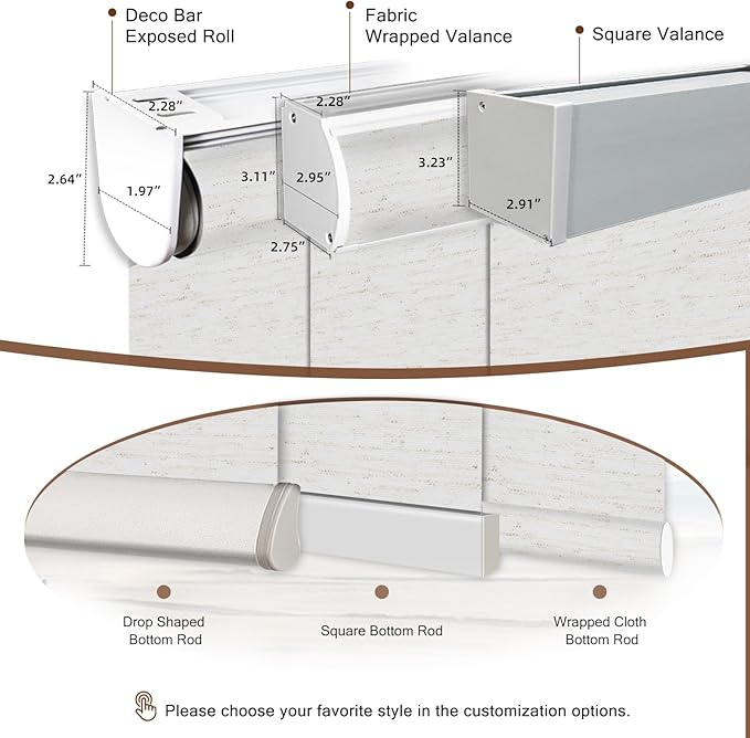 Motorized Blinds Roller Shade with Remote: Canisteo Automatic Smart Blind for Windows 100% Blackout, Electric Blinds Compatible with Alexa/Google Home/Apple Homekit, Customized Size, Linen White