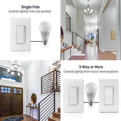 Leviton Decora Slide LED Advanced Dimmer Switch for 150W Dimmable LED, Halogen and Incandescent Bulbs and Fixtures, DSL01-1LI, Ivory