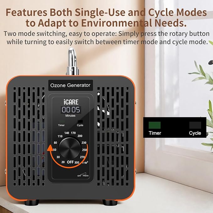 Ozone Generator 60000mg/h, High Capacity Digital Ozone Machine Odor Removal