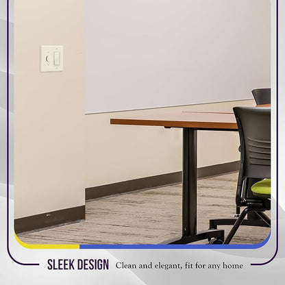 ENERLITES Combination Toggle Light Switch/Decorator Light Switch Plate, Double Switch Wall Plate, Mid-Size 2-Gang 4.88" x 4.92", Polycarbonate Thermoplastic, 881131M-LA, Light Almond
