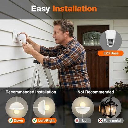 Sylvania A19 Dusk to Dawn LED Light Bulb with Motion Sensor, 8.5W = 60W, Frosted Finish, 90 CRI, Security/Safety Bulb, Damp-Rated, 2700K, Soft White - 2 Pack (42710)