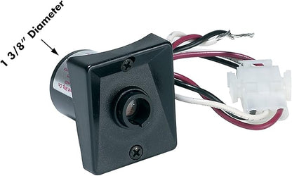 Solus Dusk-to-Dawn Sensor with Ezee Change Plug – Outdoor Photocell Sensor for 3" Lamp Posts – Auto On/Off – UL Listed – 120V – 5 Year Warranty, (Black, Pack of 1)