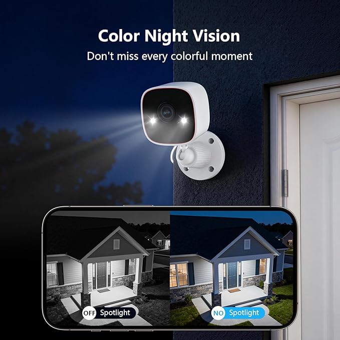 1080P Indoor Security Camera, 2.4GHz WiFi Home Camera for Baby, Pet & Elderly Monitoring, Night Vision, 2-Way Audio, Human Motion Detection, 24/7 Recording