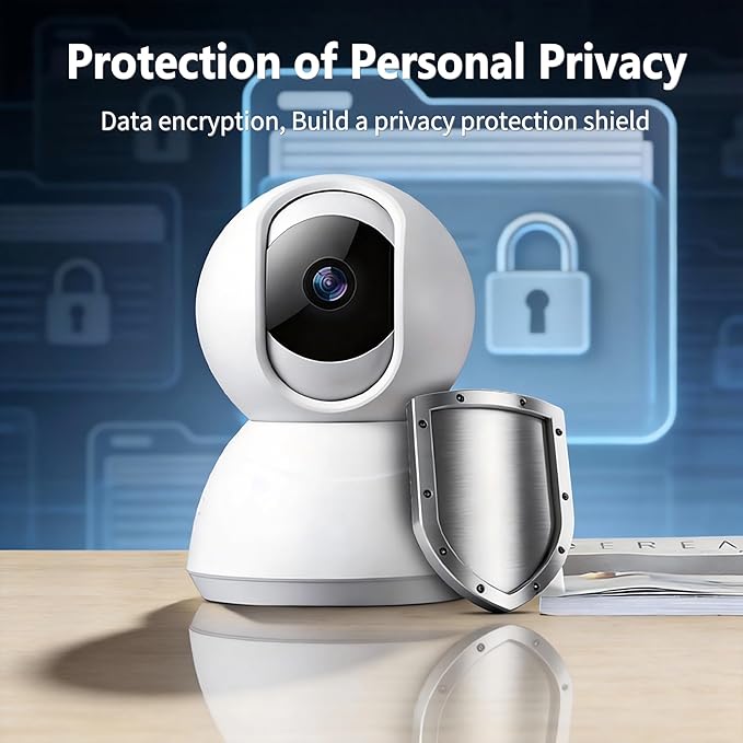 Indoor Pan/Tilt Home Security Camera 2K 3MP, 360 Degree Wired & Wireless WiFi Webcam/Monitor for Baby/Elder/Nanny with Night Vision & Phone App, 2 Way Audio, Cloud & SD Card Storage