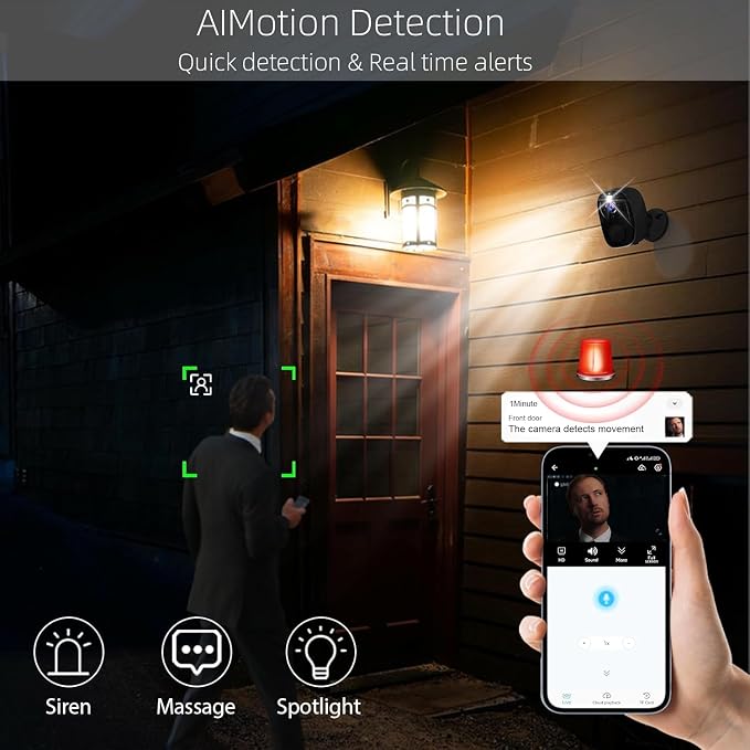 5G/2.4G Security Cameras Wireless Outdoor, 4Packs Cameras System