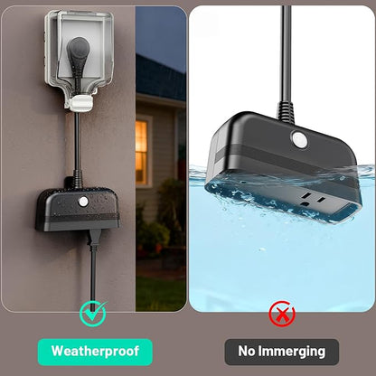 Power Failure Alarm WiFi, Outdoor Power Outage Alarm with App Alert & Loud 110dB, Smart Power Outlet Alarms for Freezer, Sump Pump, Auto Drip Irrigation, Greenhouse, Pond Pump