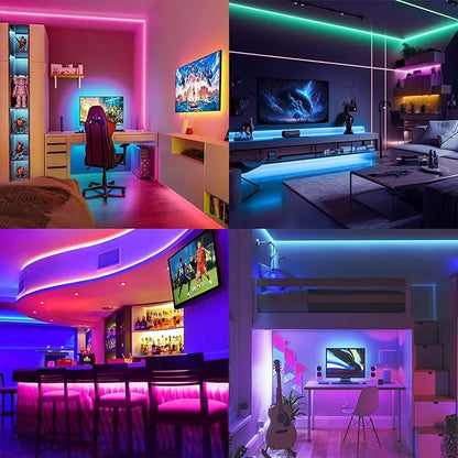 16.4FT RGB Neon Light Strip, 5V USB Led Strip Lights with Touch Controller, Flexible Neon Rope Lights for Bedroom, Party, Home Decor