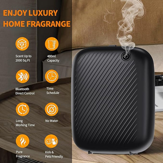 Smart Scent Air Machine Pro for Home, Waterless Essential Oil Diffuser, 400ML Diffuser with 100ML Roy Tranquility Essential Oil for Large Room and Commercial Use, Cover Up to 2000 Sq.Ft