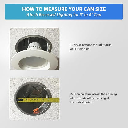 LVWIT 6 inch Black LED Recessed Lighting, Slim Can Lights, 9W=120W,1000LM, 5CCT Color Selectable, Dimmable Downlight with E26 Conversion Kit, 12Pack,IC Rated