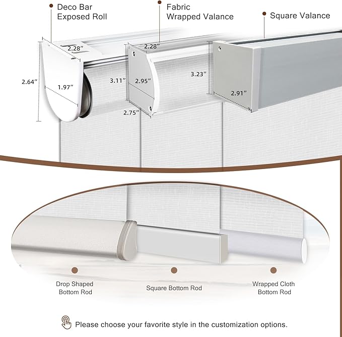 Motorized Blinds Roller Shade with Remote: Canisteo Automatic Smart Blind for Windows 100% Blackout, Electric Blinds Compatible with Alexa/Google Home/Apple Homekit, Customized Size, Cozy White