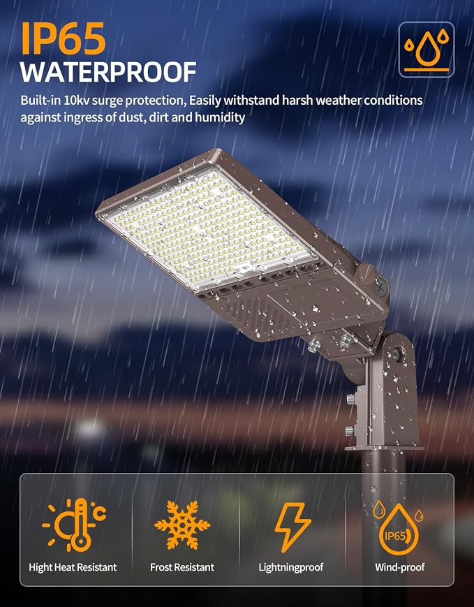 150W/120W/90W LED Parking Lot Light UL Listed 21000LM 5000K LED Street Flood Light with Photocell, IP65 Waterproof Commercial Shoebox Area Lights Slip Fit Mount for Parking Lot, AC100-277V