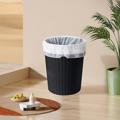 Versatile 2 Gallon Plastic Trash Can - The Compact Bin for Bathroom, Kitchen, or Home Office - Black