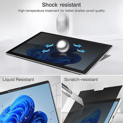 ProCase Microsoft Surface Pro 11/10 2024/Pro 8 / Pro X 13 inch Privacy Screen Protector, Anti-Spy Tempered Glass Ultra Thin Tinted Screen Film Guard for 13.0 Inch Surface Pro