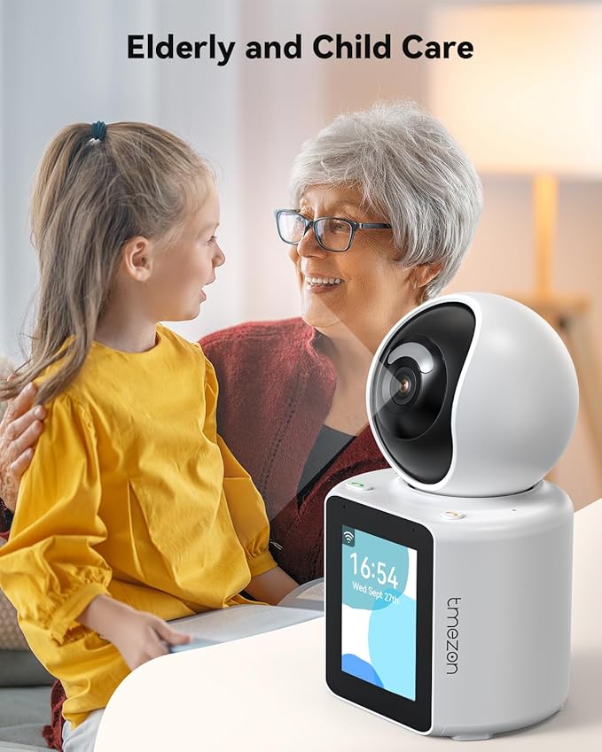 TMEZON Video Pet Dog Camera Indoor Two Way Wireless Security Camera Monitor 1080P with Phone app and Motion Detection,Baby/Elderly/Nanny Audio Calling Device Pan Tilt