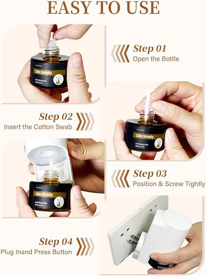 Essential Oil Diffuser for Home, Smart Waterless Aromatherapy Diffuser SF101S Pro, Plug in Room Scent with Timer & 120-Day Natural Aroma – Free 30ml Bergamot(Moss Green)