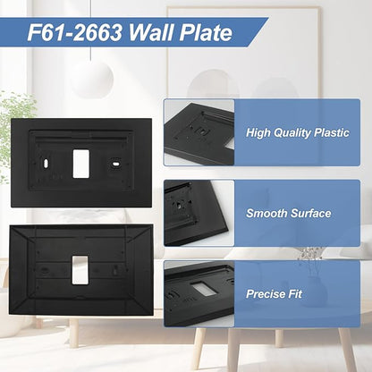 F61-2663 Wall Plate for Sen si Wi-Fi Programmable Thermostat,Smart Thermostat Trim Backplate Cover for Sensi ST55