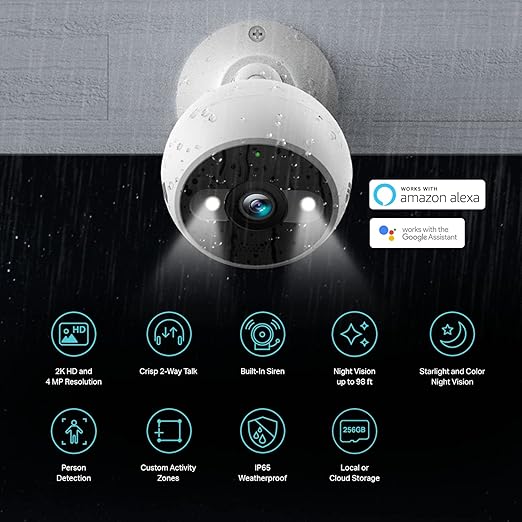 Kasa Smart 4MP 2K Security Camera Outdoor Wired & Pan/Tilt Smart Security Camera, 1080p HD Dog Camera 2.4GHz with Night Vision, Motion Detection