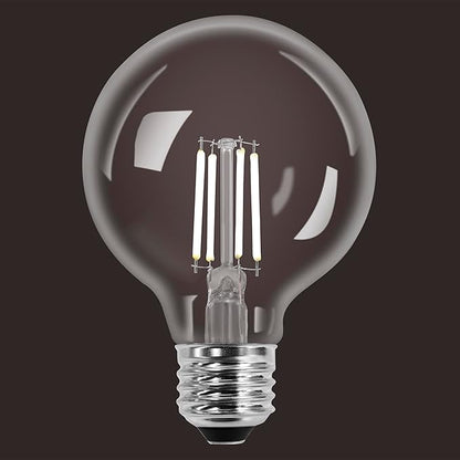 Sylvania G25 Clear Globe LED White Filament Bulb, 5W, Dimmable, 500 LMS, Medium Base, 5000K, Daylight - 2 Pack (42177)