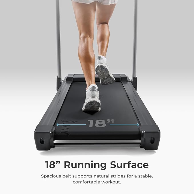 Sunny Health & Fitness Exercise Treadmills Double Deck Sizes and Incline Features with Bluetooth & SunnyFit App