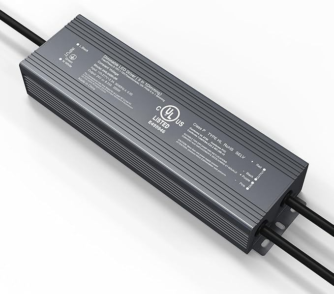 SCON 24V DC 200W LED Power Driver for Track Lighting System, TRIAC/ELV/0-10V/1-10V Dimmable Supply Transformer Converter Adaptor for LED Lights (Driver B for XTB106-24SD)