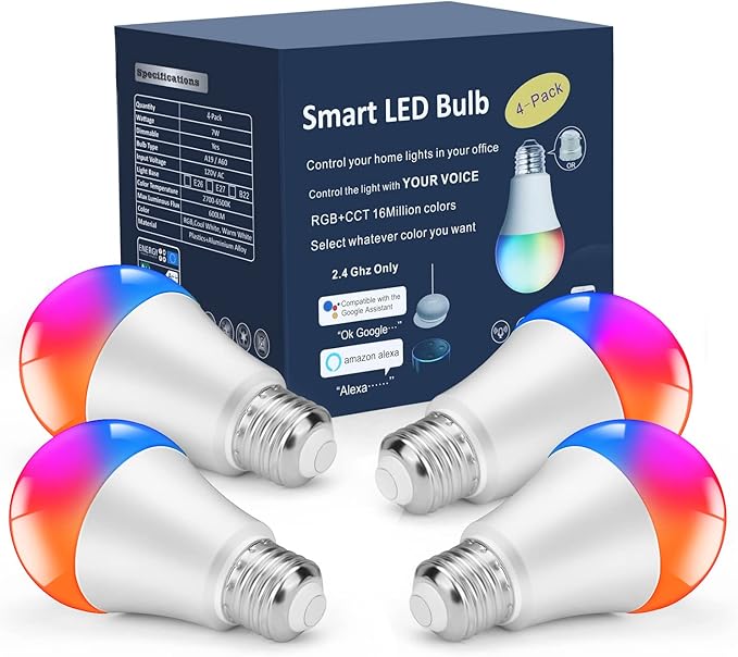 OHLUX GU24 Smart Light Bulbs and 7w Smart Bulbs Bundle Package