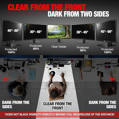 Computer Privacy Screen Filter for 21.5 Inch 16:9 Widescreen Monitor, Anti-Spy/Anti Glare Protector Office Accessories - WxH: 18 3/4" x 10 9/16" (476mm x 268mm)