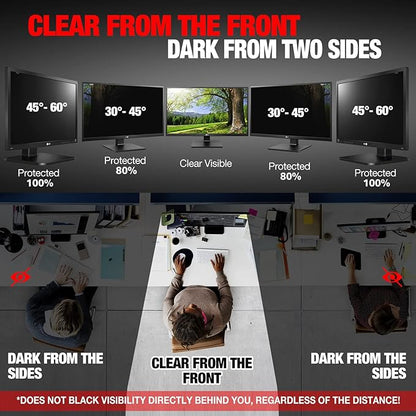 Computer Privacy Screen Filter for 22 Inch 16:10 Widescreen Monitor, Anti-Spy/Anti Glare Protector Office Accessories - WxH: 18 11/16" x 11 11/16" (475mm x 298mm) (Not for 22" 16:9)
