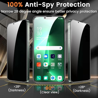 Lesakit 3+3 Pack Privacy Screen Protector for iPhone 13 Pro Max 6.7-Inch with 3 Pack Camera Lens Protector, Anti Spy Tempered Glass Film 9H Hardness Bubble Free Case Friendly