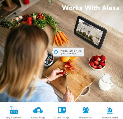 virtavo Security Cameras Wireless Outdoor, Battery Powered Starlight Color Night Vision Weatherproof, Surveillance WiFi Home Camera Outside, AI Motion Detection, Compatible with Alexa
