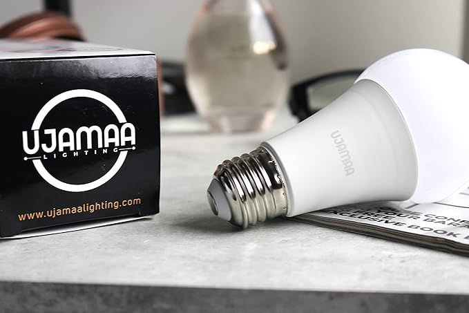 Ujamaa Lighting Smart 2.4GHz Wi-Fi LED Light Bulb, 9W, Multi-Color, Dimmable, A19, E26, Compatiable with Alexa and Google Home Assistant, Controlled by Smart Life App