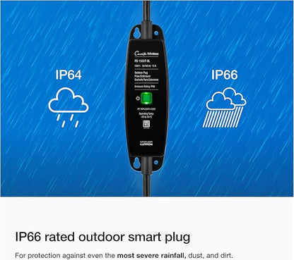 Lutron Caséta Outdoor Smart Plug On/Off Switch Holiday Light Starter Kit with Smart Hub and Pico Remote | Compatible with Alexa, Google Assistant, Ring, Apple Home | for String Lights and Inflatables