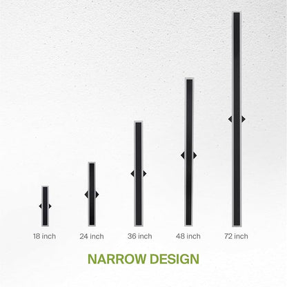 ASD LED 24" Long Wall Mount Light Fixture, Outdoor & Indoor Linear Sconce | 3CCT, Dimmable, Waterproof, Anti-Rust, ETL Listed | 24W 2000LM 3000-5000K 100-277V | Exterior Porch Lighting | Black