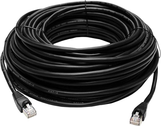Lorex Outdoor CAT6 Ethernet Cable, for Use with 4K Wired Security Cameras, Weatherproof and Direct Burial Underground, 10GB/Second, 100 Feet (30m)