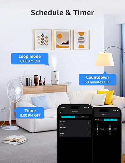 Lepro P1 Smart Plug Mini 15A, WiFi Outlet Plugs Compatible with Alexa & Google Assistant, Voice/APP Control, Timer & Group Controller, ETL & FCC Certified, 2.4GHz Only, 4-Pack
