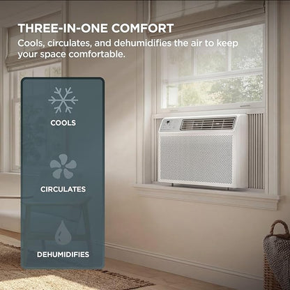 TCL 14000 BTU Smart Window Air Conditioner, Best Compact Energy Efficient AC Unit, Fan & Dehumidifier for Rooms Up To 700 Sq. Ft., Remote Control, Works with Alexa, Google Assistant & TCL Home App