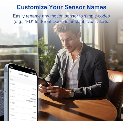 WiFi Wireless Alarm System for Home Security - 24/7 Protection Smart Home Devices 4.3" Touch Screen, GSM/4G+WiFi, App Instant Alerts, No Monthly Fee, Alexa Compatible for Villa, Kids Safety (8 pcs)