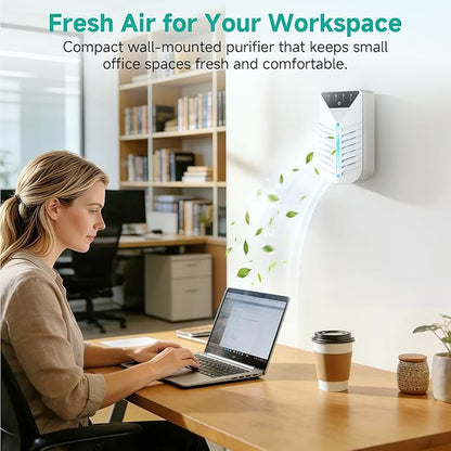 Air Ionizers for Home with Activated Charcoal, Cat Litter Deodorizer, HEPA Plug In Negative Ion Generator for Small Spaces, Bathroom, Office & Kitchen, Pet Odor Eliminator for Smoke, Dust