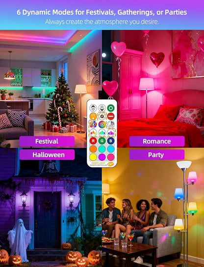 ILC LED Light Bulb 85W Equivalent, Color Changing Light Bulbs 2700K Warm White, Remote Control RGB 6 Modes, Timing, Sync, Dimmable E26 Screw Base (2 Pack)