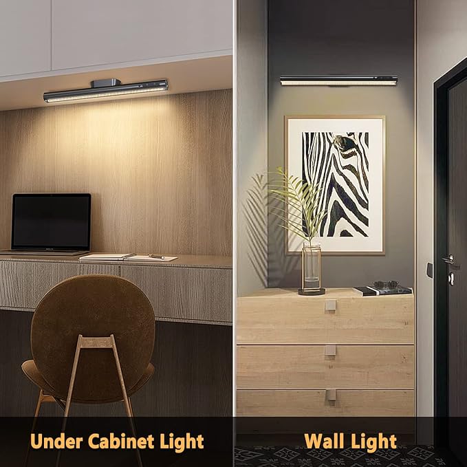 Rechargeable Magnetic LED Light Bar, 4000mAh Wireless Closet Light