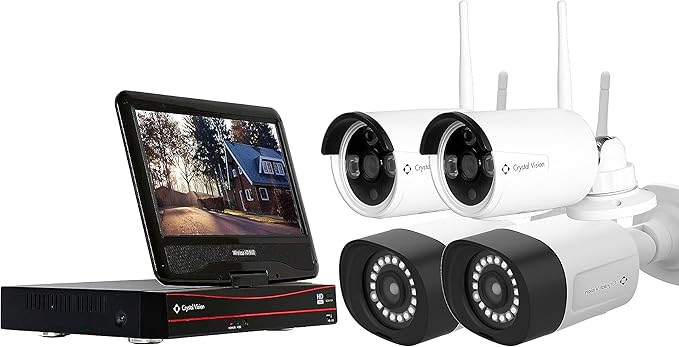 8CH AI-Powered NVR w/ 10.1 inch Monitor kit (2X 3MP AI-Powered Cameras + 2X Floodlight Audio Siren Cameras)