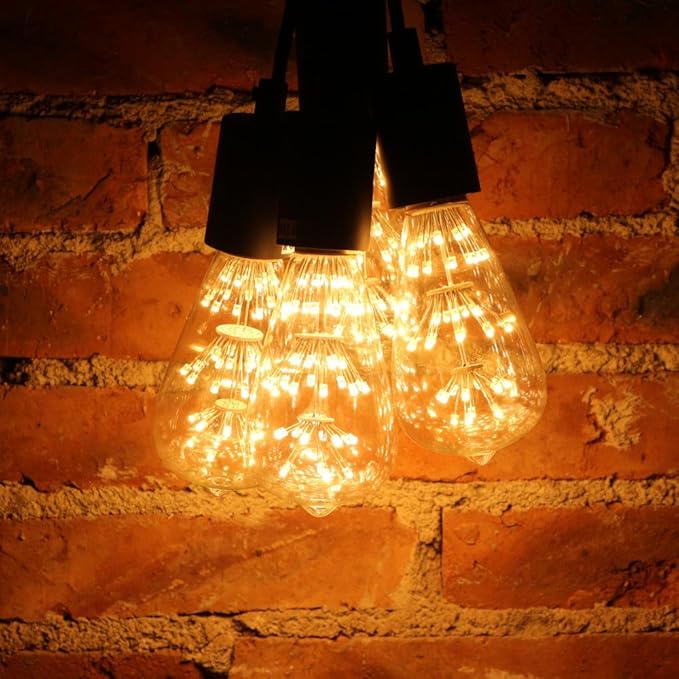Kiven 3w LED Decorative Vintage Edison Bulbs Antique Style E26 110v Light Bulb Prefer for Indoor Outdoor Pendant Light(Package:1 Pcs)