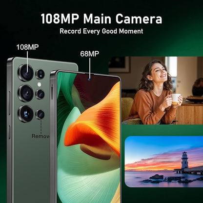 I25 Ultra: 6.99" FHD+ Android 14 Smartphone | 12GB+512GB | 108MP+68MP Camera | 7000mAh Battery | Built-in Stylus Pen | Blazing Fast Performance (Green)