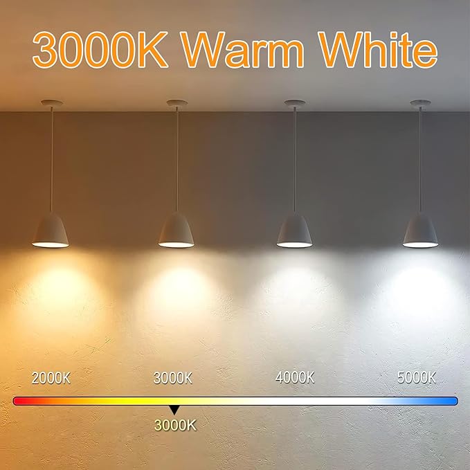 7.3 Inch E26 Led Bulb 6W, Equal 80 Watt 3000K Warm White Edison Bulbs Dimmable, T10 T9 Long Tubular Clear Glass Light Bulb 800LM for Pipe Pendant Chandeliers Wall Sconces - UL Cert 4Pack