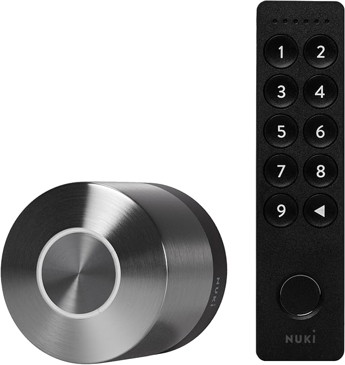 Nuki Smart Lock (Deadbolt) & Keypad 2, Keyless Door System with Auto-Lock, Fingerprint and Code Access, App Control, Easy Setup, Compatible with Alexa, Google, for Secure and Easy Home Entry